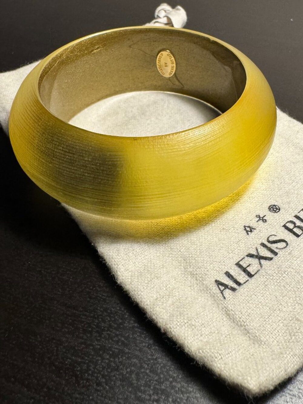 ALEXIS BITTAR Lucite Bangle Bracelet, Yellow